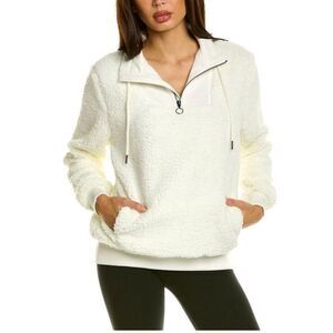 Sweaty Betty Sherpa Half Zip Sweatshirt Women’s Size 12 XL White Ivory